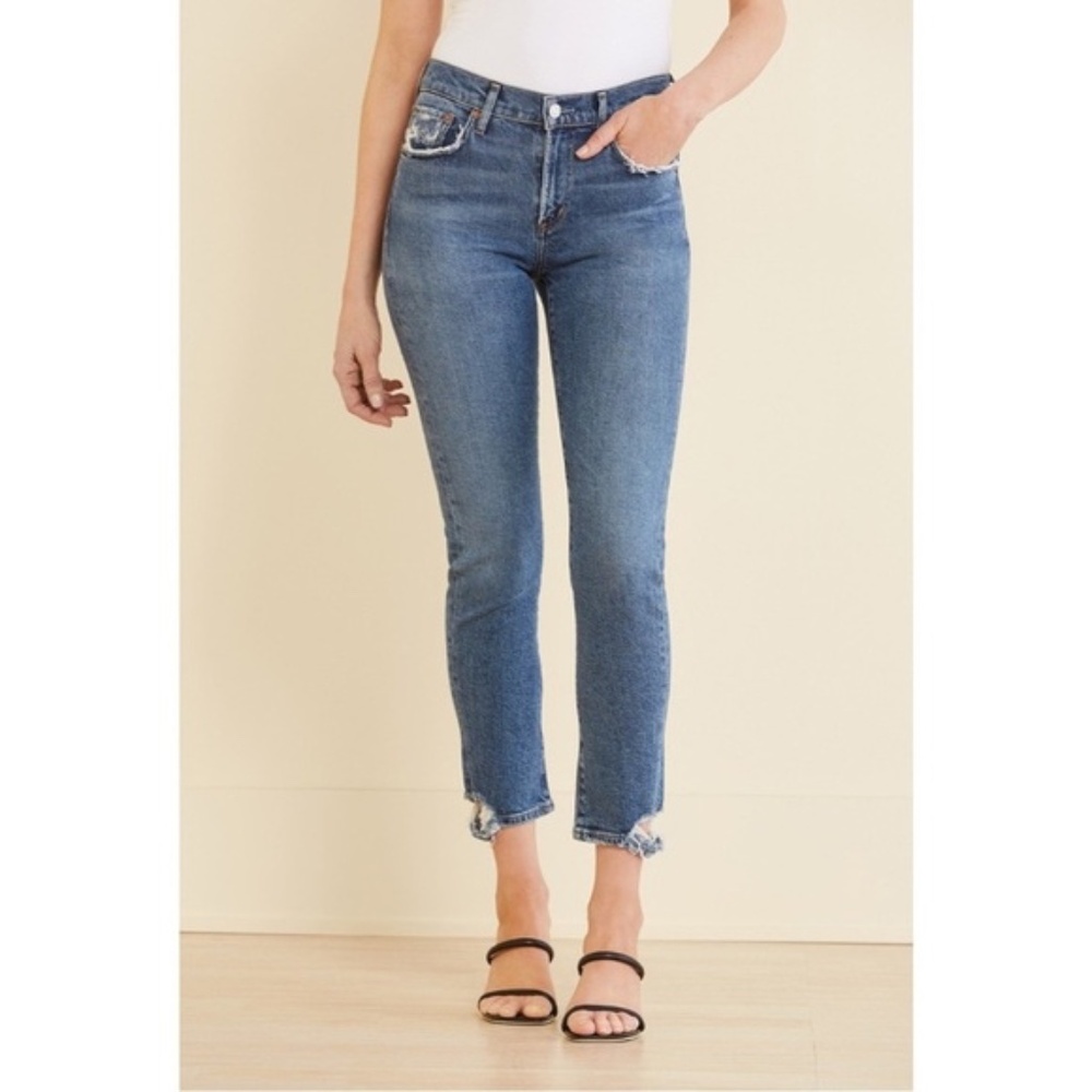 AGOLDE Toni Straight Leg Ankle Jeans Style A133F-3002 Distressed Cropped Size 24